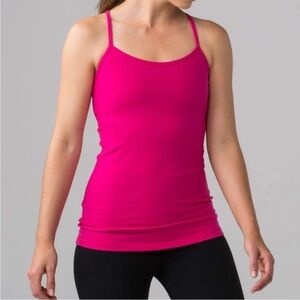 lululemon Power Y tank top in jeweled magenta, size 10, EUC